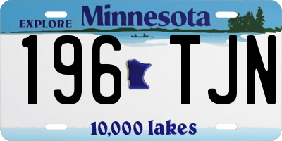 MN license plate 196TJN