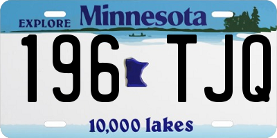 MN license plate 196TJQ