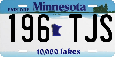 MN license plate 196TJS
