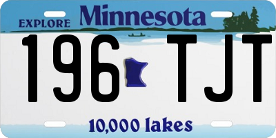 MN license plate 196TJT