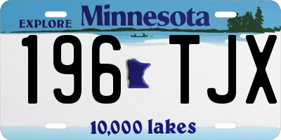 MN license plate 196TJX