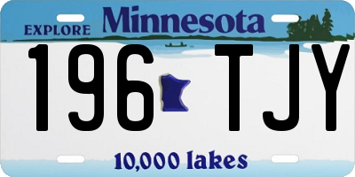 MN license plate 196TJY