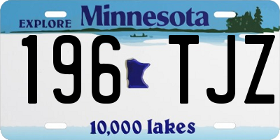 MN license plate 196TJZ
