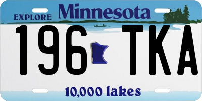 MN license plate 196TKA