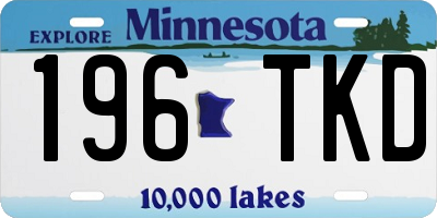 MN license plate 196TKD
