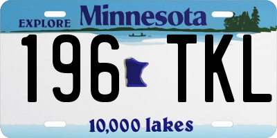 MN license plate 196TKL