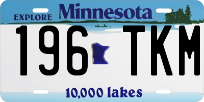 MN license plate 196TKM