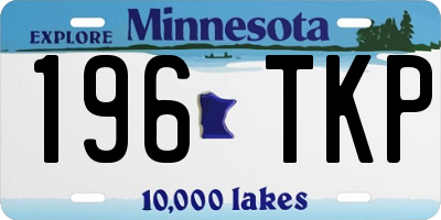 MN license plate 196TKP