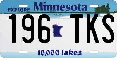 MN license plate 196TKS