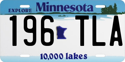 MN license plate 196TLA