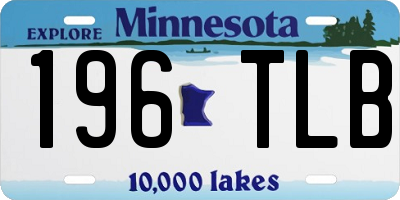 MN license plate 196TLB