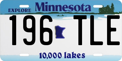 MN license plate 196TLE