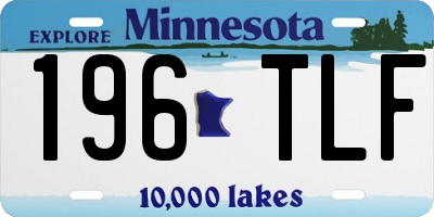 MN license plate 196TLF
