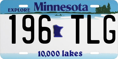 MN license plate 196TLG