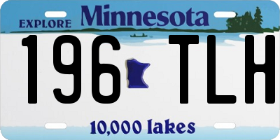 MN license plate 196TLH