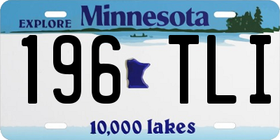 MN license plate 196TLI