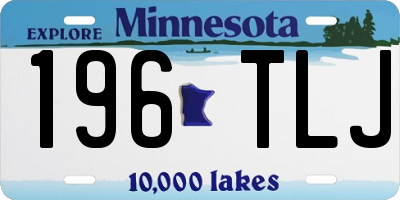 MN license plate 196TLJ