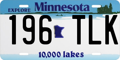 MN license plate 196TLK