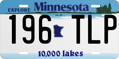 MN license plate 196TLP