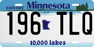 MN license plate 196TLQ