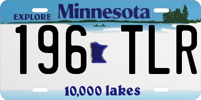 MN license plate 196TLR