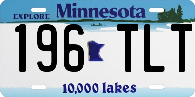 MN license plate 196TLT