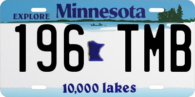 MN license plate 196TMB