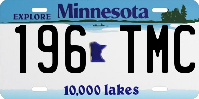 MN license plate 196TMC