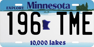 MN license plate 196TME