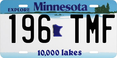MN license plate 196TMF