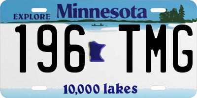 MN license plate 196TMG