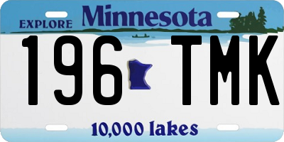 MN license plate 196TMK