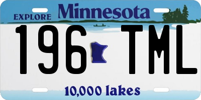 MN license plate 196TML
