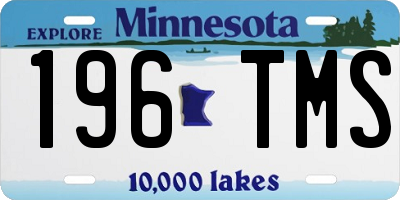 MN license plate 196TMS