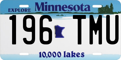 MN license plate 196TMU