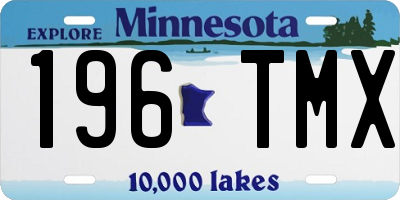 MN license plate 196TMX