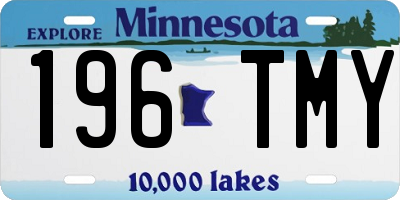 MN license plate 196TMY