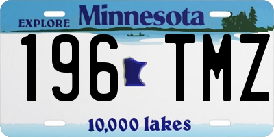 MN license plate 196TMZ