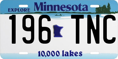 MN license plate 196TNC