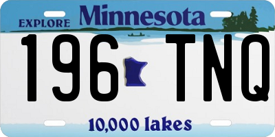 MN license plate 196TNQ