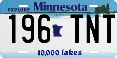 MN license plate 196TNT