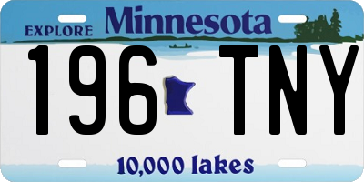 MN license plate 196TNY