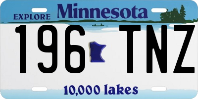 MN license plate 196TNZ