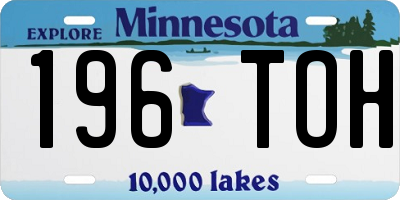 MN license plate 196TOH