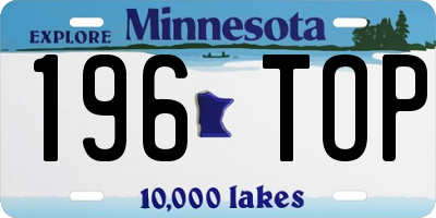 MN license plate 196TOP