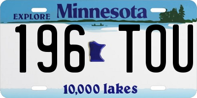 MN license plate 196TOU