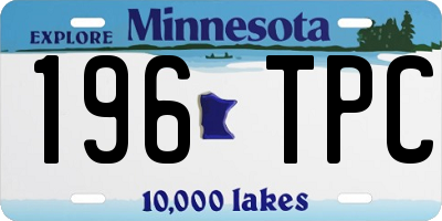 MN license plate 196TPC