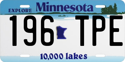 MN license plate 196TPE