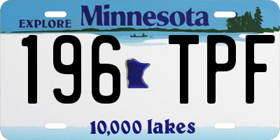 MN license plate 196TPF