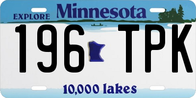 MN license plate 196TPK